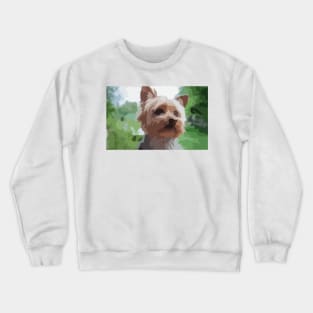 Yorkshire Terrier Digital Painting Crewneck Sweatshirt